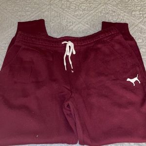 Maroon sweatpants VS PINK size large
